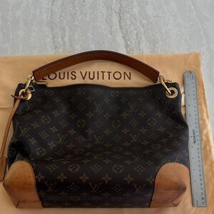 Louis Vuitton Black and Tan Monogram Shoulder Bag